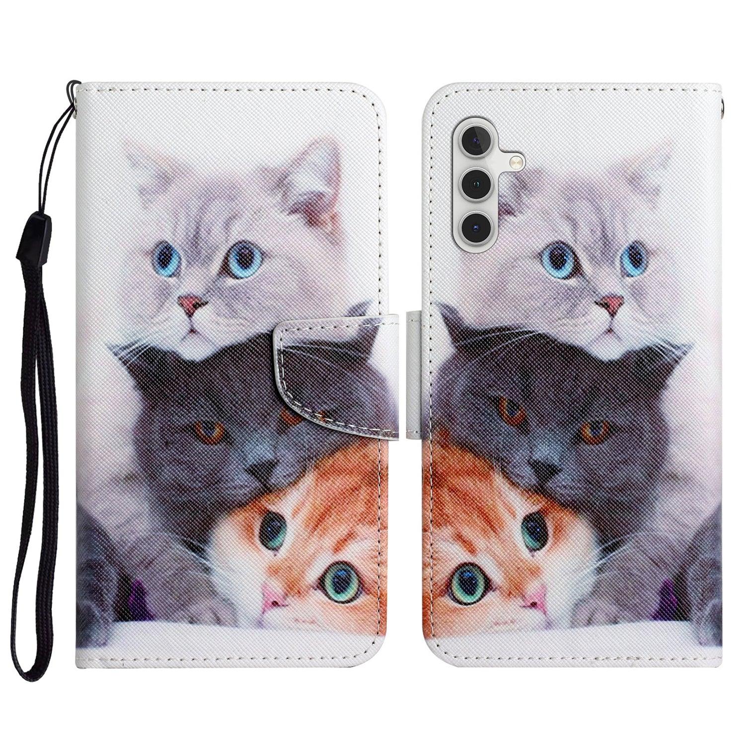 Pattern Printing PU Leather Cover for Samsung Galaxy S23 FE Cross Texture Wallet Phone Case with Strap Pattern Printing PU Leather Cover for Samsung Galaxy S23 FE Cross Texture Wallet Phone Case with Strap